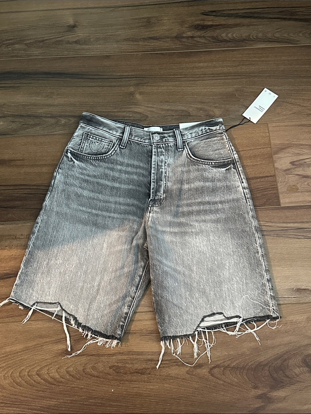 7 for all Mankind denim distressed Bermudas